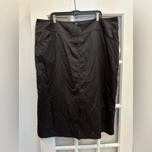 Marina Rinaldi Sport Black Shabby Chic Career Midi Skirt Women’s Plus Size 3X